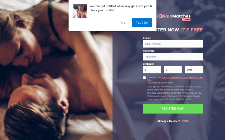hookupmatches.com Reviews & Reviews Website Screenshot