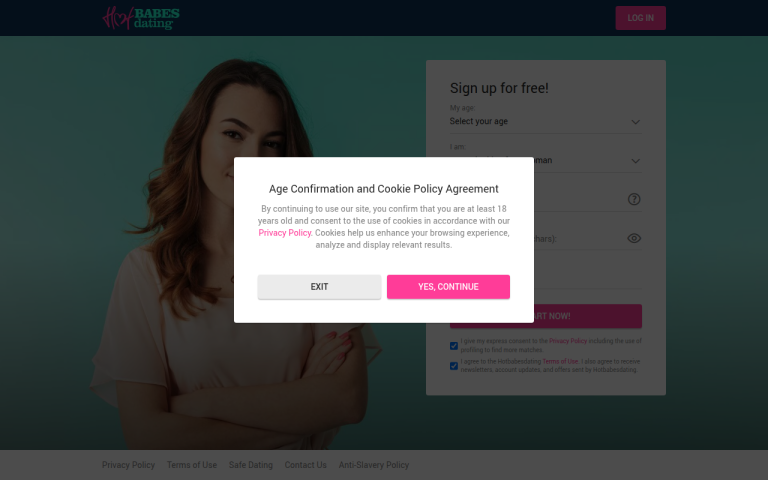 hotbabesdating.com Reviews & Reviews Website Screenshot