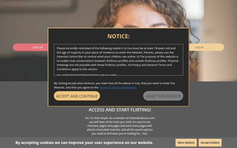 hotlocalmatures.com Reviews & Reviews Website Screenshot