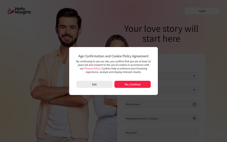 hottynaughty.com Reviews & Reviews Website Screenshot