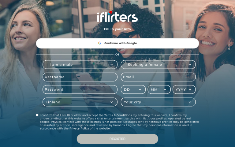 iflirters.com Reviews & Reviews Website Screenshot
