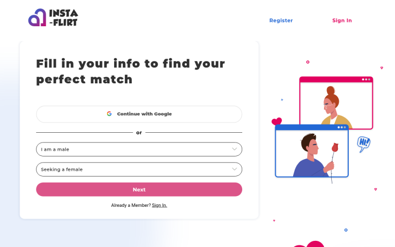 insta-flirt.com Reviews & Reviews Website Screenshot