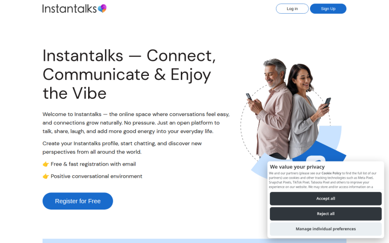 instantalks.com Reviews & Reviews Website Screenshot