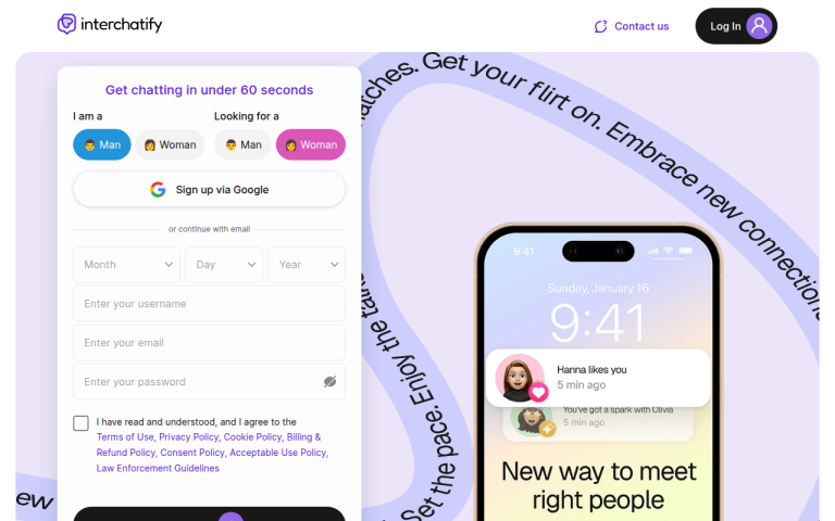 interchatify.com Reviews & Reviews Website Screenshot