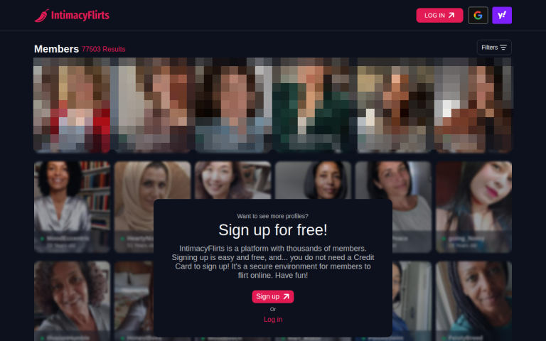 intimacyflirts.com Reviews & Reviews Website Screenshot