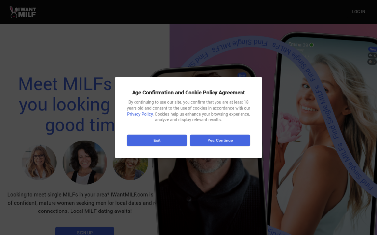 iwantmilf.com Reviews & Reviews Website Screenshot