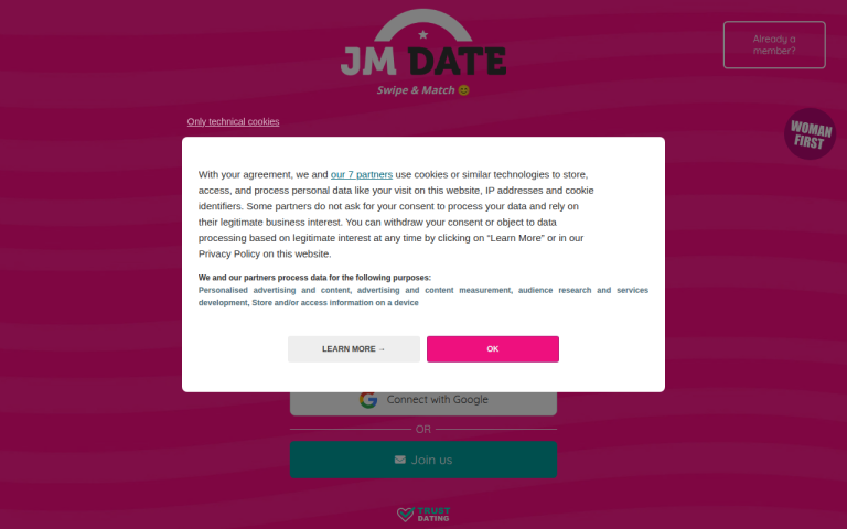 jm-date.com Reviews & Reviews Website Screenshot