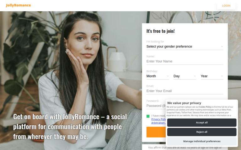 jollyromance.com Reviews & Reviews Website Screenshot