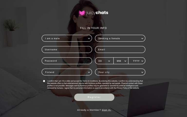 juicychats.com Reviews & Reviews Website Screenshot