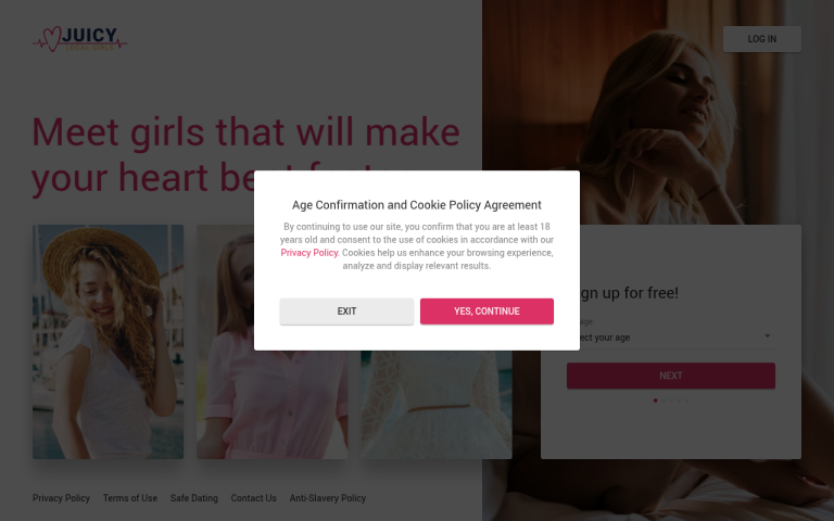 juicylocalgirls.com Reviews & Reviews Website Screenshot
