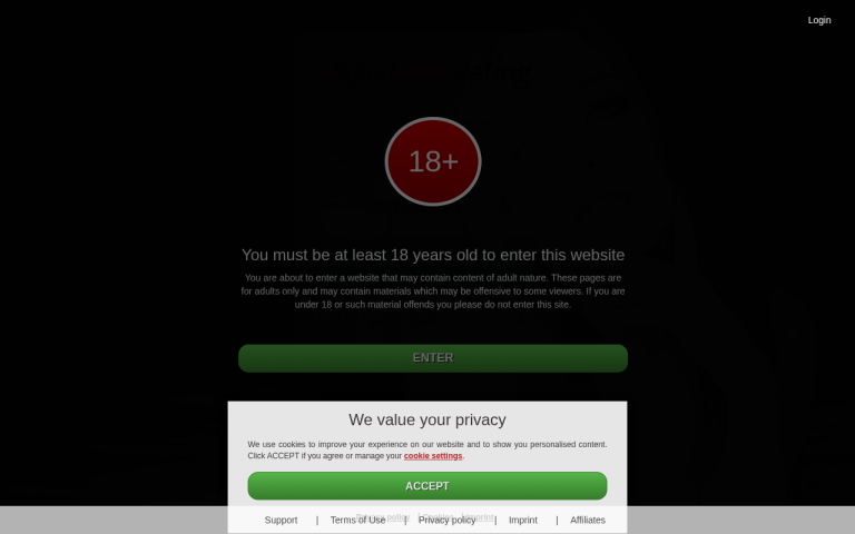 justsex.dating Reviews & Reviews Website Screenshot