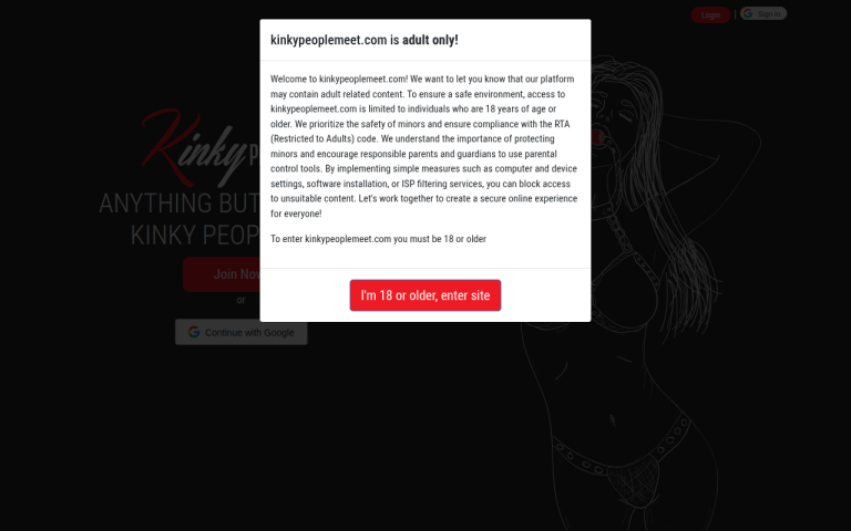 kinkypeoplemeet.com Reviews & Reviews Website Screenshot