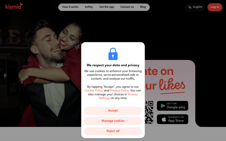 kismia.com Reviews & Reviews Website Screenshot