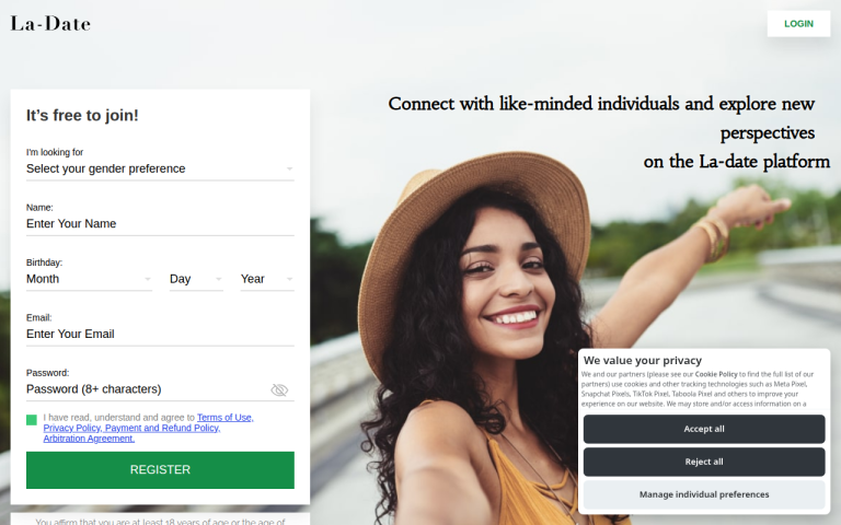 la-date.com Reviews & Reviews Website Screenshot
