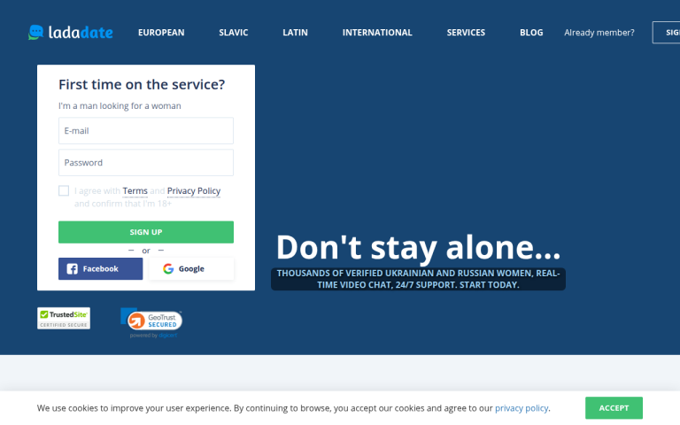 ladadate.com Reviews & Reviews Website Screenshot