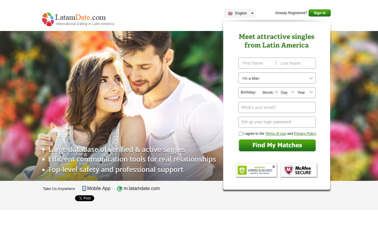 latamdate.com Reviews & Reviews Website Screenshot