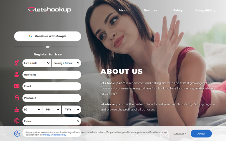 lets-hookup.com Reviews & Reviews Website Screenshot