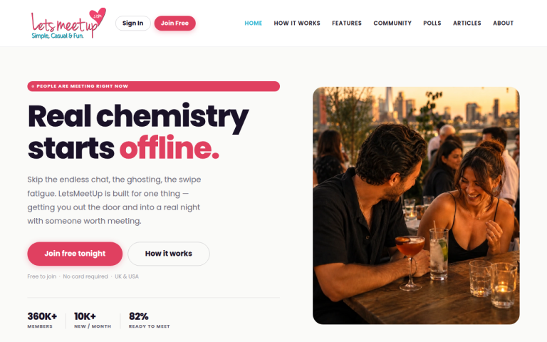 letsmeetup.com Reviews & Reviews Website Screenshot