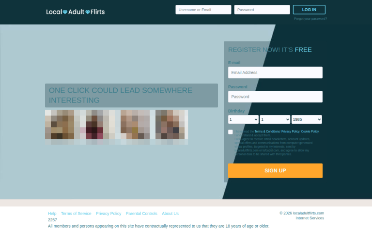 localadultflirts.com Reviews & Reviews Website Screenshot