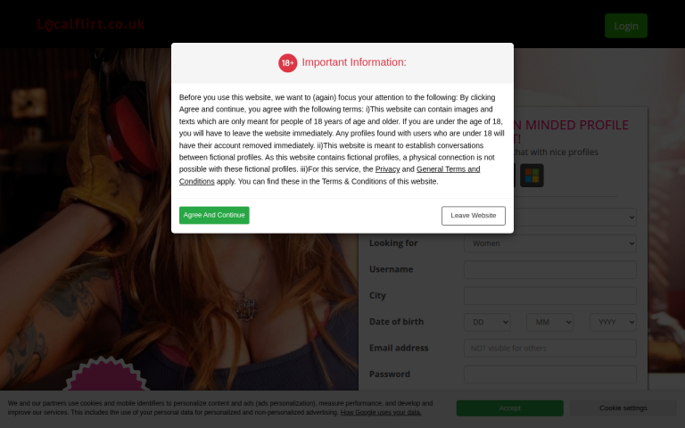 localflirt.co.uk Reviews & Reviews Website Screenshot