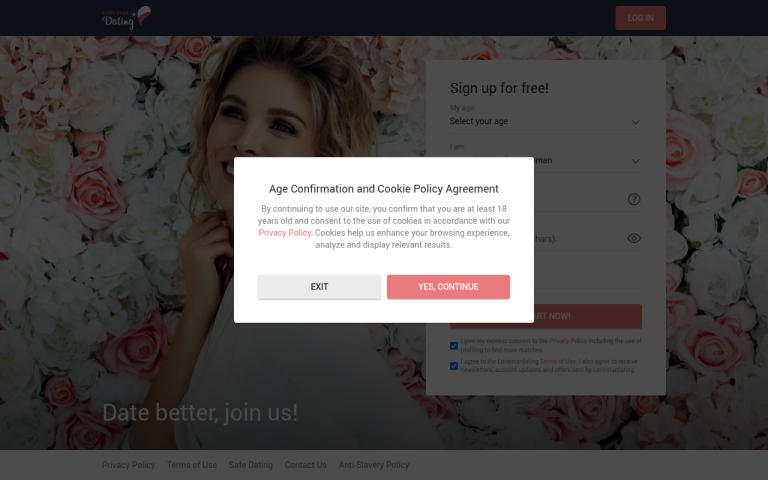 lonestardating.com Reviews & Reviews Website Screenshot