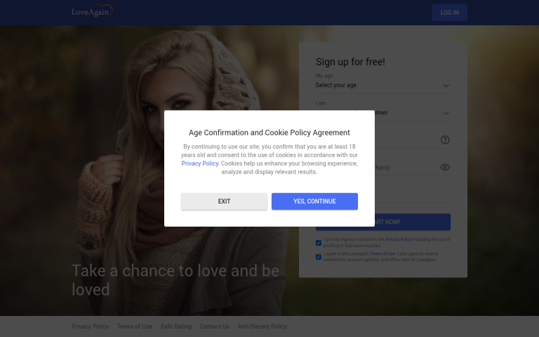 loveagain.com Reviews & Reviews Website Screenshot