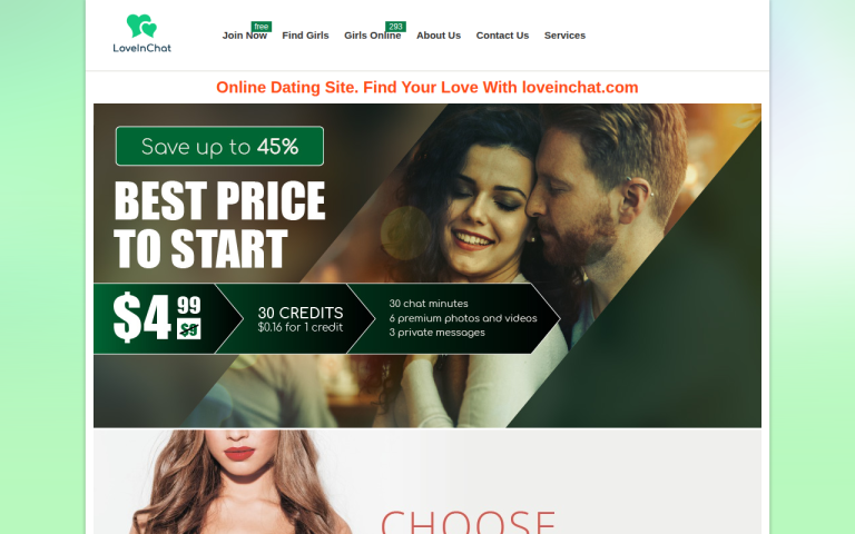 loveinchat.com Reviews & Reviews Website Screenshot