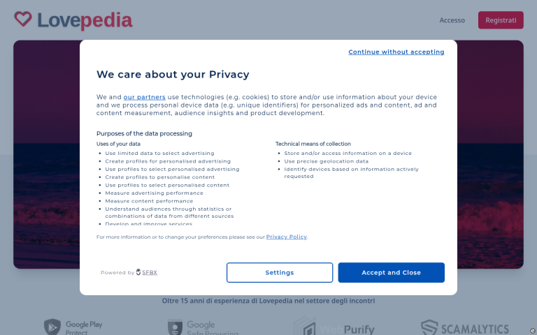 lovepedia.net Reviews & Reviews Website Screenshot