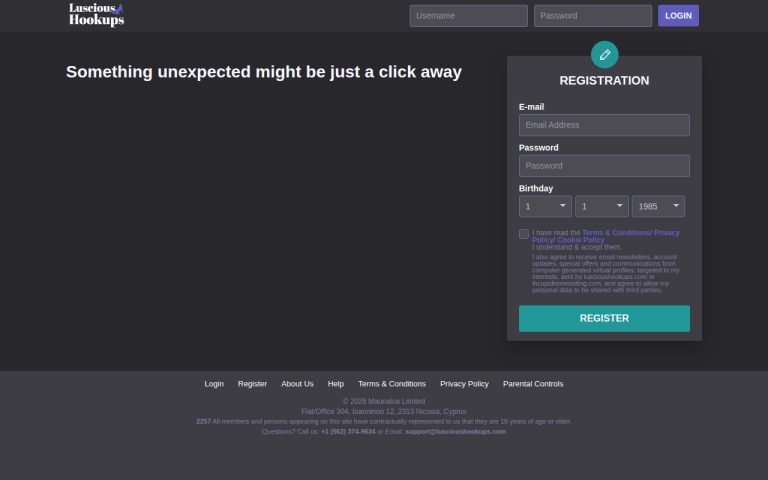 luscioushookups.com Reviews & Reviews Website Screenshot