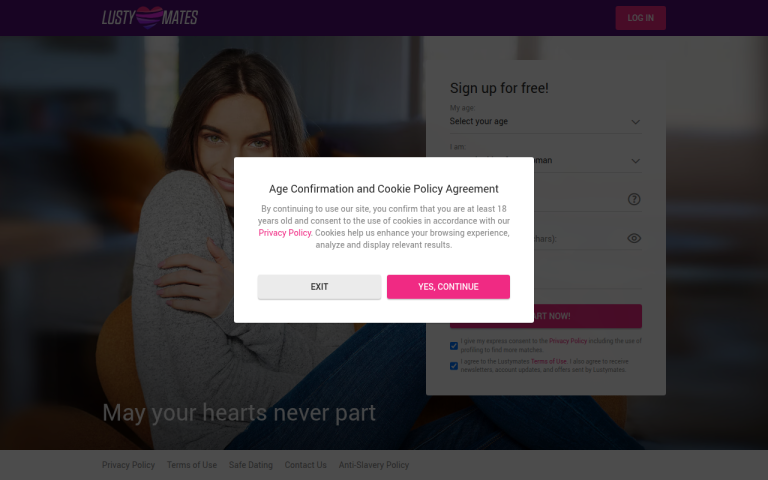 lustymates.com Reviews & Reviews Website Screenshot