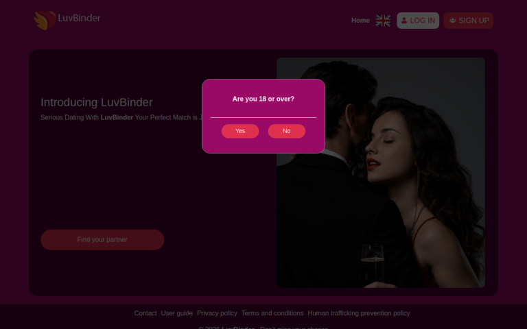 luvbinder.com Reviews & Reviews Website Screenshot