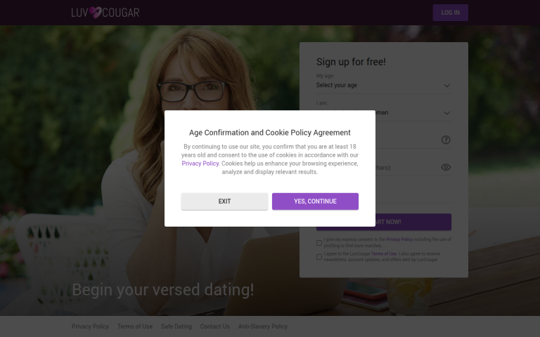 luvcougar.com Reviews & Reviews Website Screenshot