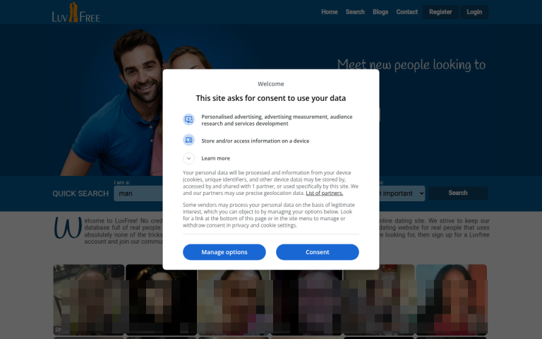 luvfree.com Reviews & Reviews Website Screenshot
