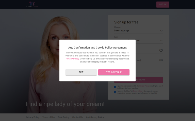mamflirt.com Reviews & Reviews Website Screenshot