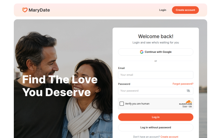 marydate.com Reviews & Reviews Website Screenshot