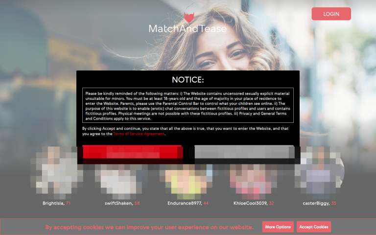 matchandtease.com Reviews & Reviews Website Screenshot