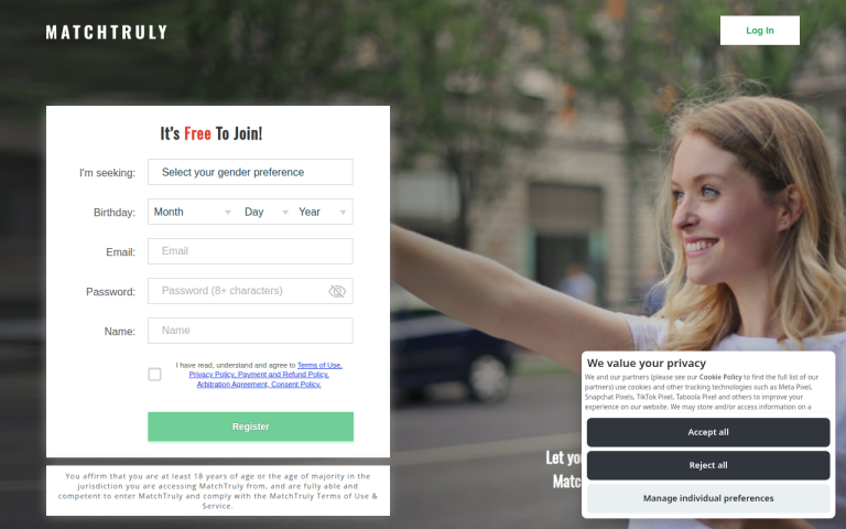matchtruly.com Reviews & Reviews Website Screenshot