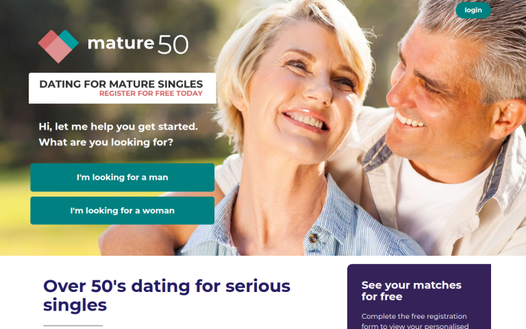 mature50.co.uk Reviews & Reviews Website Screenshot