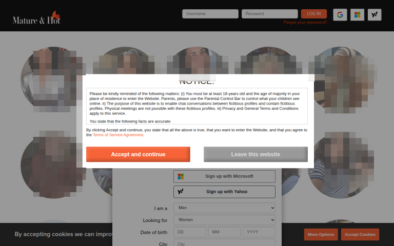 matureandhot.co.uk Reviews & Reviews Website Screenshot