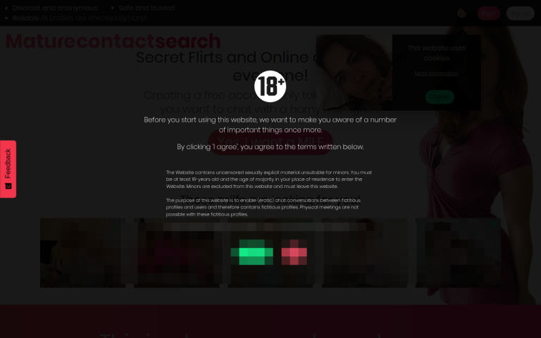 maturecontactsearch.com Reviews & Reviews Website Screenshot