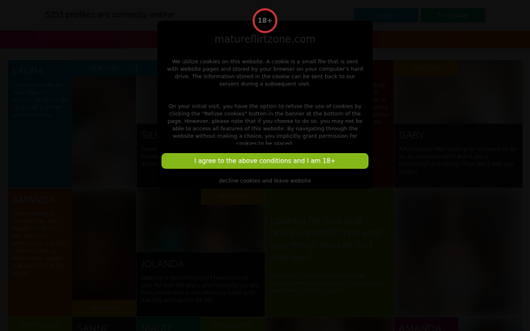matureflirtzone.com Reviews & Reviews Website Screenshot
