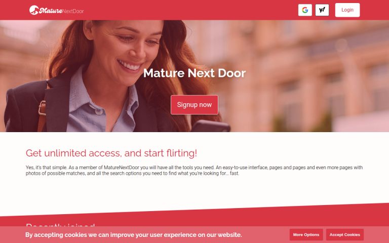 maturenextdoor.com Reviews & Reviews Website Screenshot