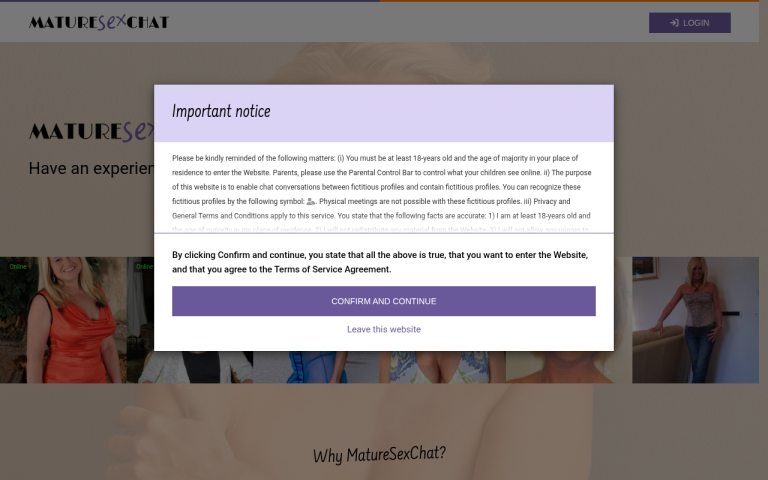 maturesexchat.co.uk Reviews & Reviews Website Screenshot