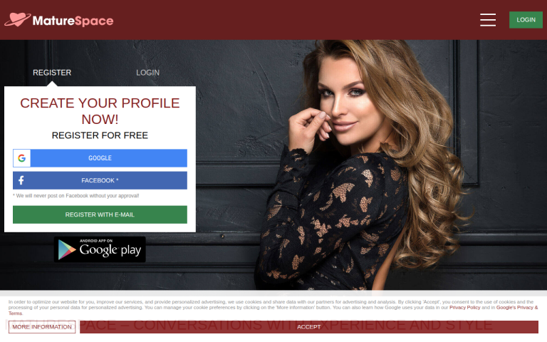 maturespace.com Reviews & Reviews Website Screenshot