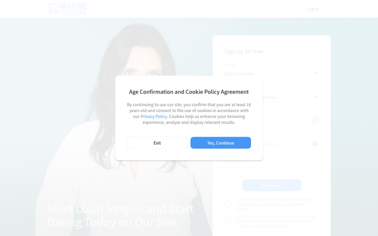 maturetenders.com Reviews & Reviews Website Screenshot