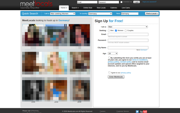 meetlocals.com Reviews & Reviews Website Screenshot