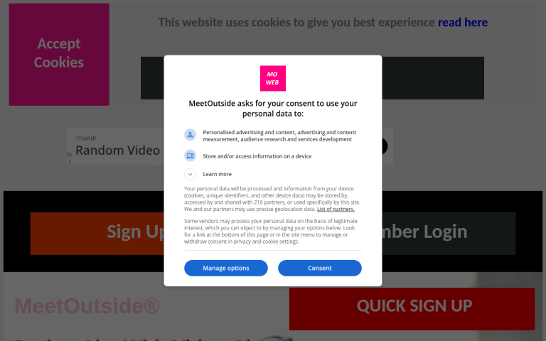meetoutside.com Reviews & Reviews Website Screenshot