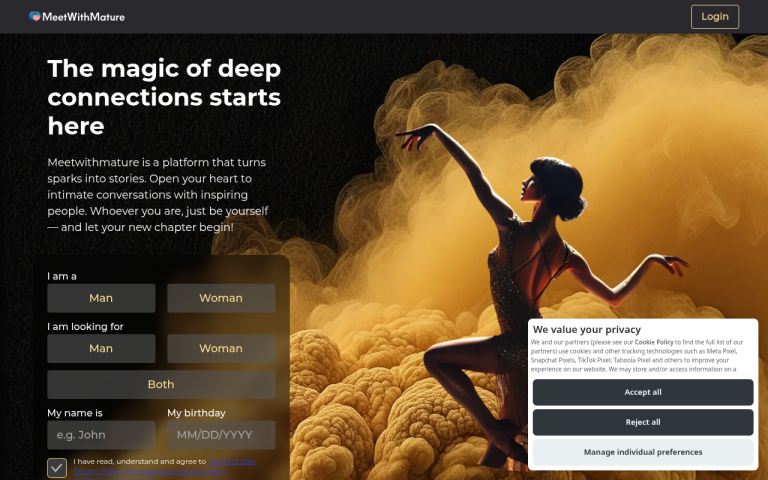 meetwithmature.com Reviews & Reviews Website Screenshot