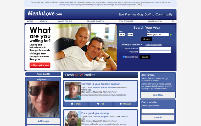 meninlove.com Reviews & Reviews Website Screenshot