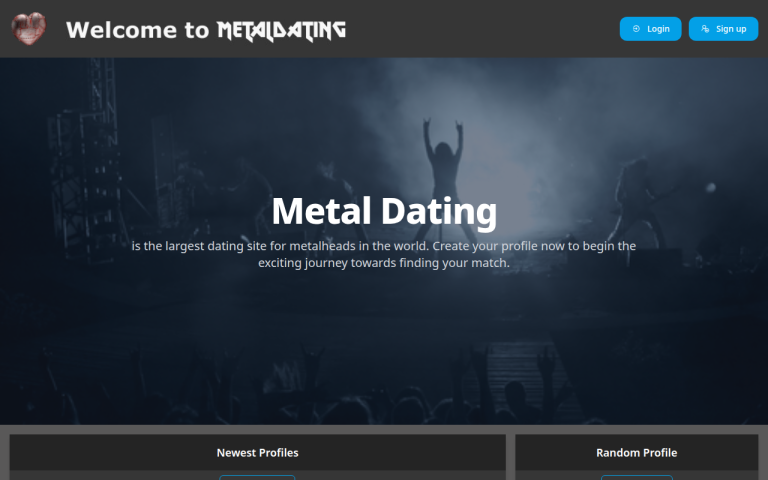 metaldating.com Reviews & Reviews Website Screenshot